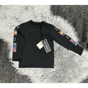 Monnalisa Lightweight Boys MNLS Jersey‎ T-Shirt In Black Size 4 (MSRP $146) HTF